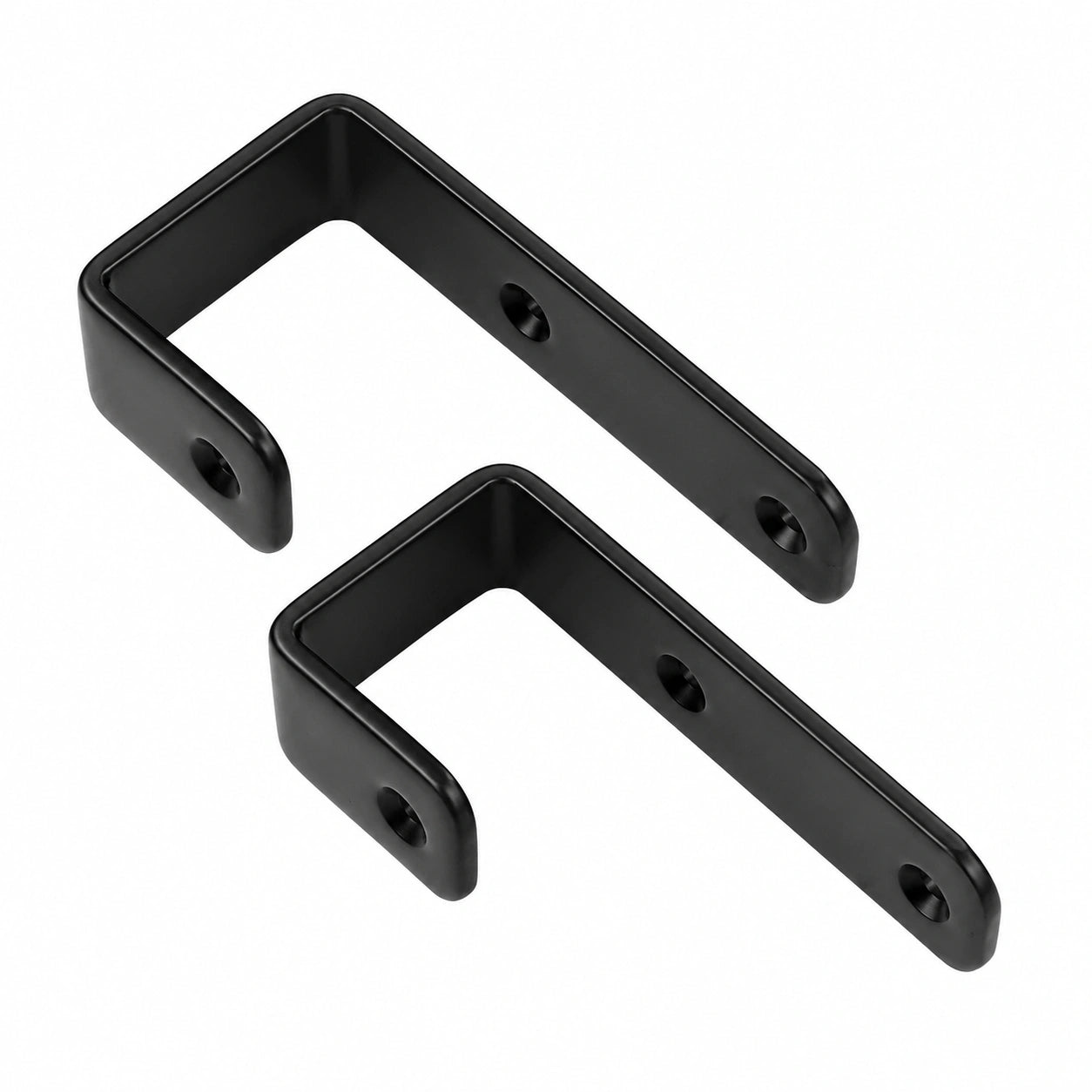 Metall-J-Haken mit PVC-Beschichtung für Etagen- und Hochbetten, 2er-Set, schwarz
