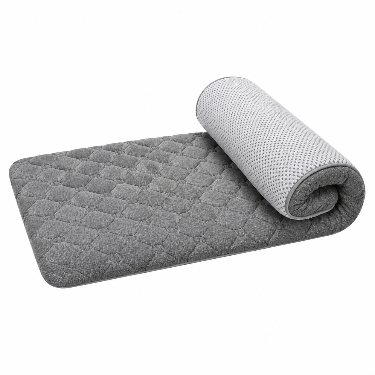 Komfortable Futonmatratze aus Sojafaser, faltbar, Queen-Size, ideal für Zuhause und Studentenwohnheim, 100x200x9 cm, umweltfreundlich, grau