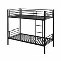 Metall-Etagenbett ADAM 90x190 cm, Schwarz, Platzsparend