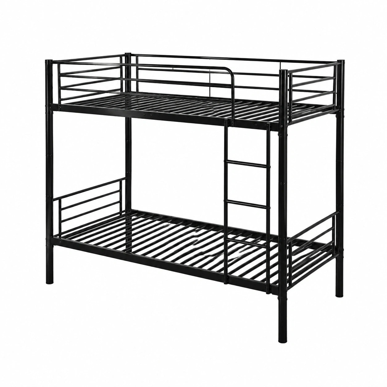 Metall-Etagenbett ADAM 90x190 cm, Schwarz, Platzsparend
