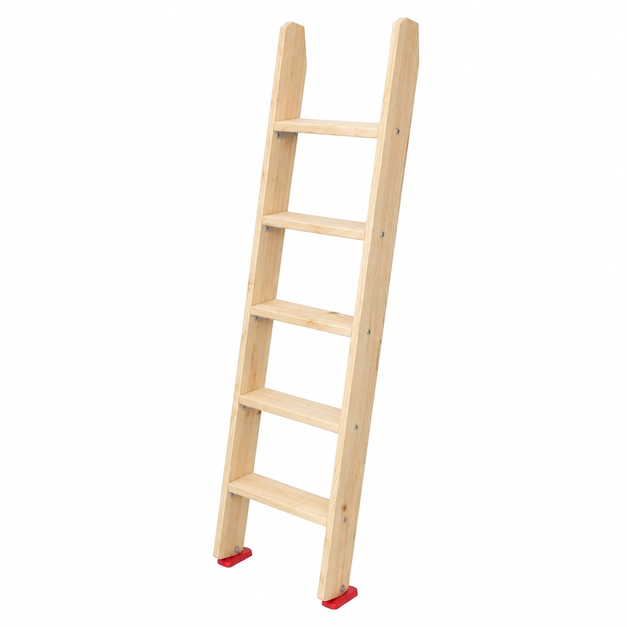 Holz-Etagenbettleiter mit Antirutschmatte und Beschlägen, 100-225 cm, für Hochbetten