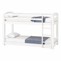 Goeria Etagenbett 90x200cm aus Kiefernholz, einfach aufzubauen, für Kinder und Jugendliche, weiß