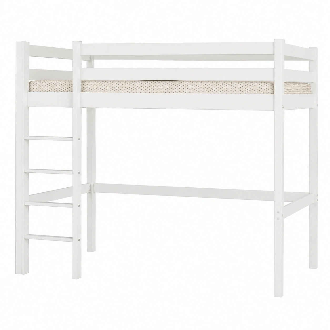 Robustes Hochbett aus Holz 80x190 cm mit variabler Leiterposition